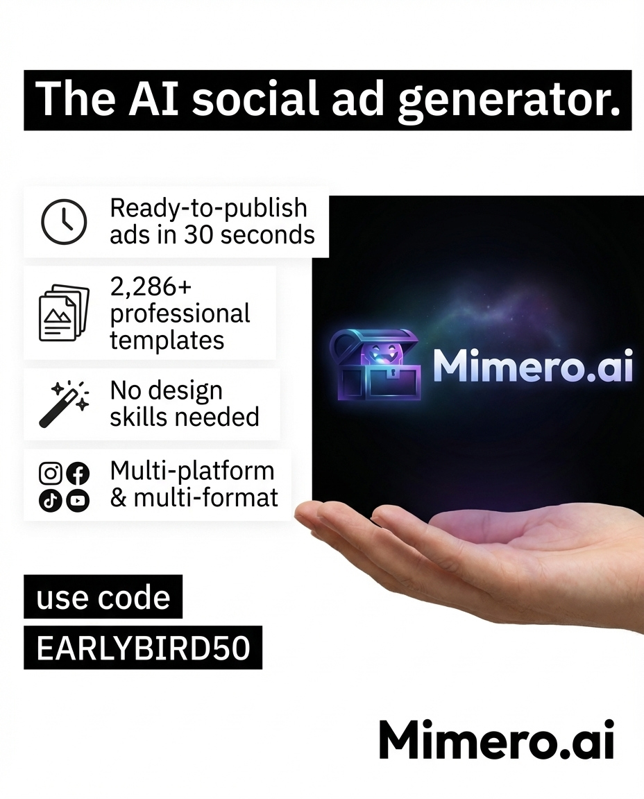 AI-generated ad creative - Portrait (4:5) format - Mimero AI