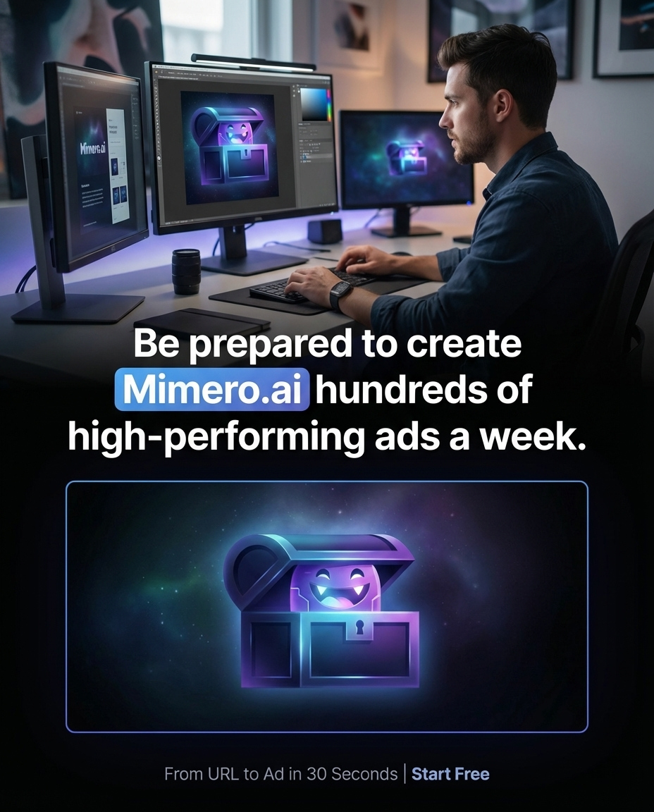 AI-generated ad creative - Portrait (4:5) format - Mimero AI